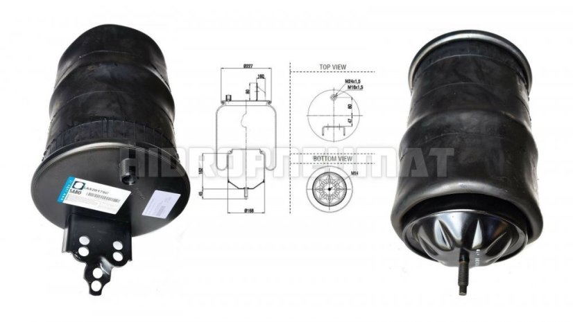 VOLVO FH REAR BELLOWS, PNEUMATIC SUSPENSION SA520175C, 1527085, 1529758, 1075891, 1076416, 20374510, 20456152, 20531985, 20582215, 21961456, 3171 693