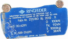 MAN TGL REAR CROSSMEMBER WITH RINGFEDER SUSPENSION 81.41250-5179, 4040/G145, 10070593E
