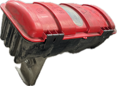 PLASTIC BOX FOR FIRE EXTINGUISHER WITH HOLDER AND FIRE EXTINGUISHER, FIRE EXTINGUISHER HOLDER
