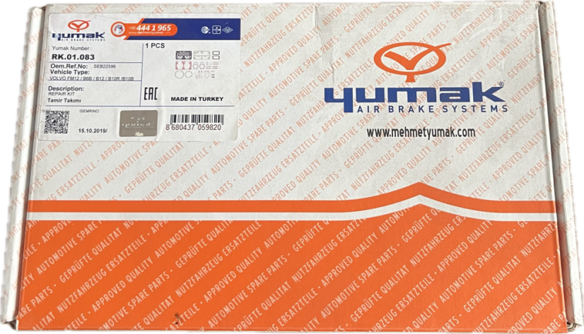 VOLVO FM12 / B6B / B12 / B10R / B10B SADA NA OPRAVU VZDUCHOVÉHO KOMPRESORU RK.01.083, SEB22596