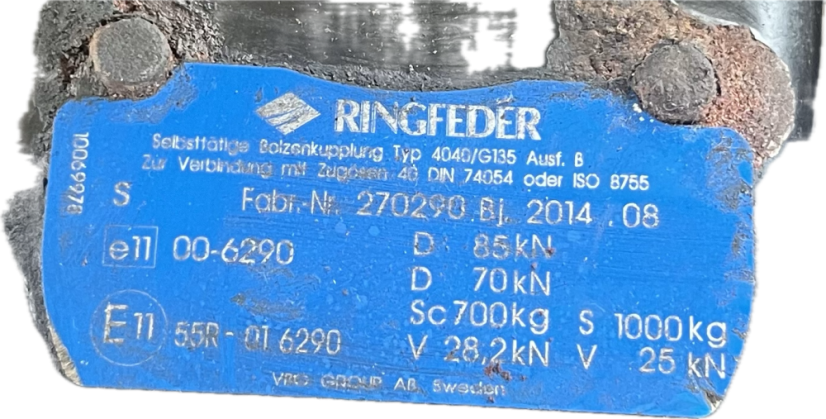 DAF LF QUERTRÄGER, AUTO SPERRENDE ANHÄNGERANSCHLUSS, RINGFEDER-AUFHÄNGUNG, QUERTRÄGER 1778126, 1802709, 1706463, 4040/G135