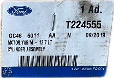 FORD ENGINE FHU6KC95502, GC46 6011 AA, T224555, FHU6KC95502
