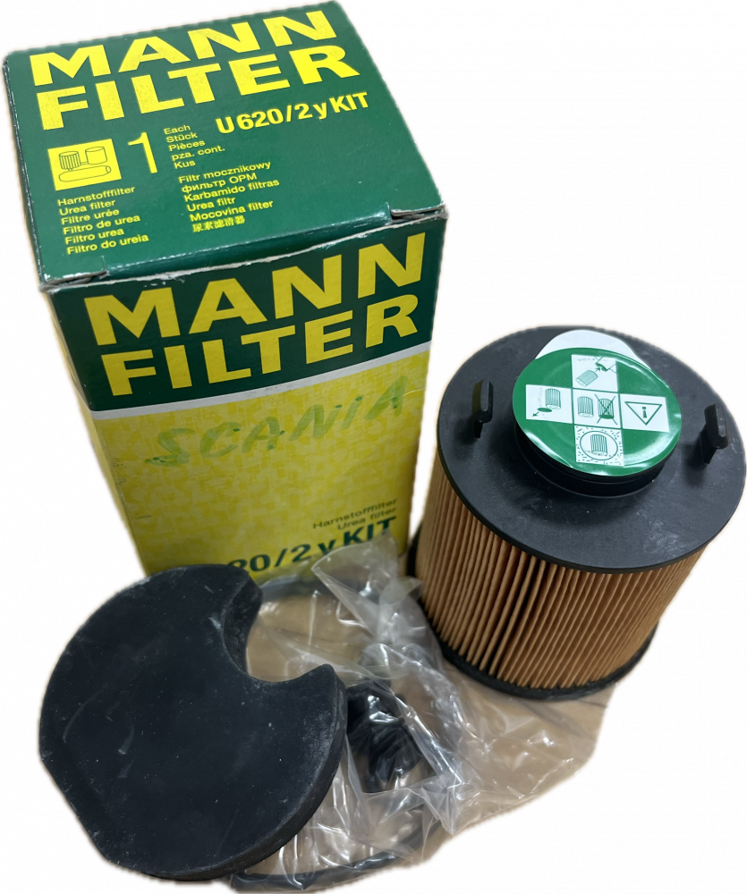 MANN FILTER SCANIA, VOLVO, IVECO, IRISBUS FILTR MOČOVINY, FILTR ADBLUE U 620/2Y KIT, U 620/2 Y KIT, 42553548, 42561571, 42562233, 1545482, 1761034, 