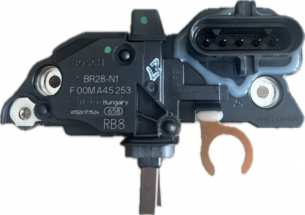 BOSCH, MERCEDES REGULÁTOR DOBÍJENÍ, REGULÁTOR GENERÁTORU, REGULÁTOR ALTERNÁTORU 1501245, F00MA45253, F 00M A45 253, 1368327, 1697022, 0001542405, 